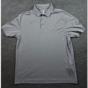 NWT Under Armour Navy Midshipmen Men's Gray Loose Fit Polo Stretch Size L
